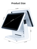 Sistema POS Todo en Uno Wintronix de 15.6 Pulgadas, Multi-OS, 8GB de RAM DDR3, 500GB de Almacenamiento, Pantalla Táctil Capacitiva de 10 Puntos, 1920x1080P, Pantalla Dual