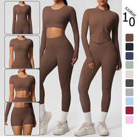 Nouveau design personnalisé vêtements de sport slim tenues femmes vêtements d'entraînement course leggings gym fitness ensembles yoga ensemble pour femme