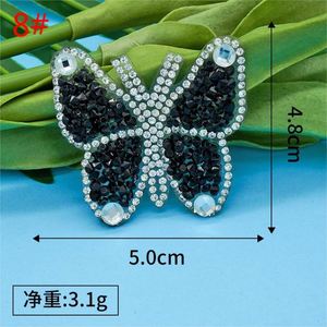No Minimum Stock Shiny <b>Iron</b> on Rhinestone butterfly Patch Applique for Decoration - Product Image 2