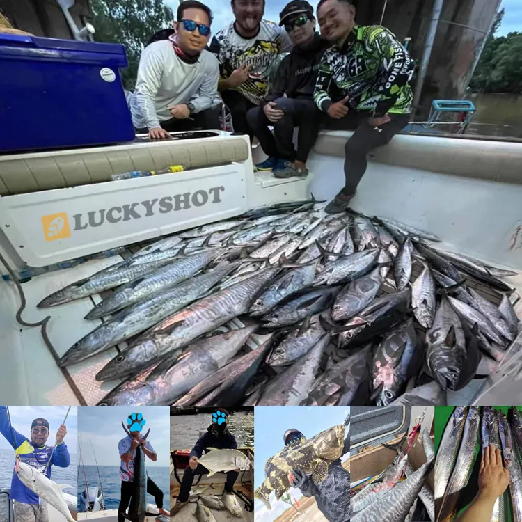 LUCKYSHOT โรงงานขายส่ง 40g 60g 80g 100g เรือมหาสมุทรโลหะหัวจิ๊กประดิษฐ์ตกปลาล่อ