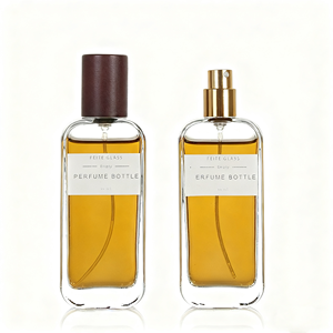 Envases <span class=keywords><strong>de</strong></span> Perfume Cuadrados Planos con Tapa Magnética <span class=keywords><strong>de</strong></span> Madera, 30ml 50ml 100ml, Caja <span class=keywords><strong>de</strong></span> Vidrio <span class=keywords><strong>de</strong></span> <span class=keywords><strong>Lujo</strong></span>, Envase Recargable Premium para Exportación - Product Image 5