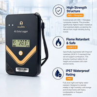 AccuData S360 Enregistreur de température 4G en ligne avec suivi de trajectoire LBS pour conteneurs maritimes réfrigérés