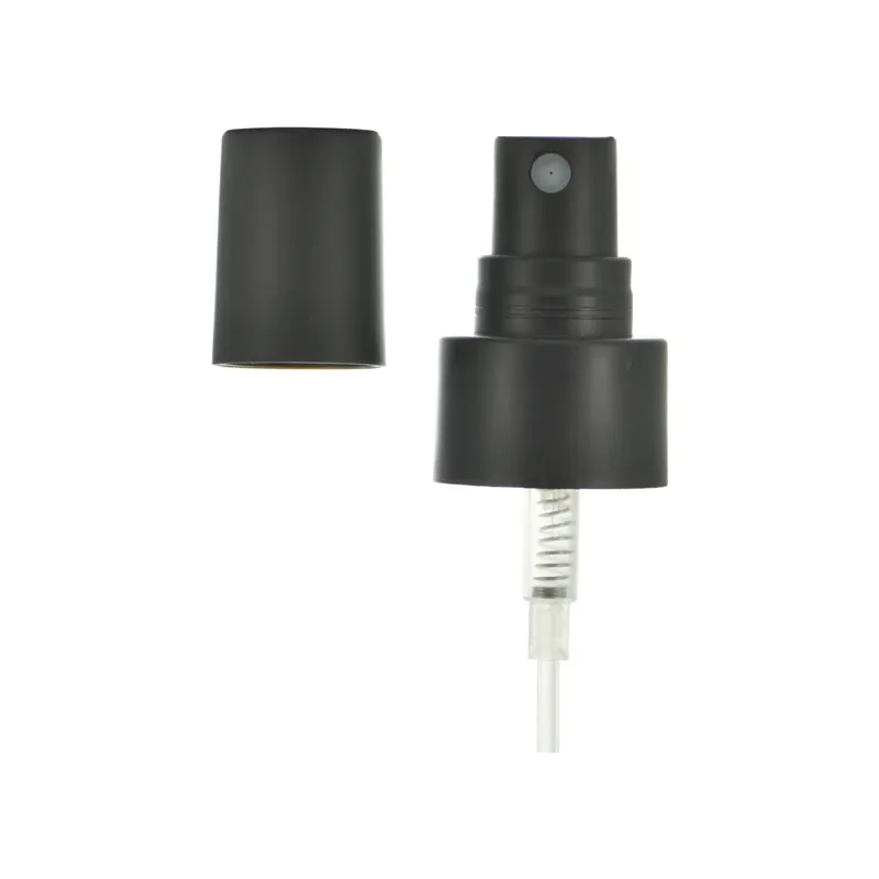 24/410 mat siyah plastik ince sis püskürtücü pompa ile mat kap 0.16cc parfüm ince sis sprey pompası şişe için