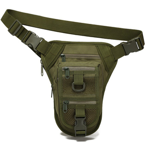 QXMOVING Sac de jambe et de taille étanche pour moto en tissu Oxford avec fermeture éclair antivol, sac bandoulière pour sports de plein air, voyage, course à pied et cyclisme - Product Image 1