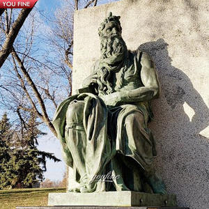 Scultura di Mosè in Bronzo Greco a Grandezza Naturale per Giardino Esterno - Product Image 3