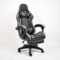 Silla Profesional para Deportes Electrónicos, Silla de Cuero Reclinable para PC con Reposacabezas y Reposabrazos Ajustables, Silla para Juegos de Computadora