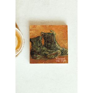 Ensemble de sous-verres en pierre unique de la série Vincent Van Gogh, design carré 172, pour cadeau d'entreprise ou promotion - Product Image 1