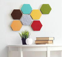Panneau acoustique hexagonal en fibre de polyester feutré insonorisé haute densité pour le bureau familial