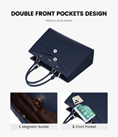 LOVEVOOK Lot de 2 grands sacs fourre-tout en cuir PU pour femmes, sacoche d'ordinateur portable, sac à bandoulière pour voyage, compatible avec ordinateur portable 15,6 pouces