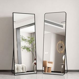 2025 tendance grand miroir de sol complet coins personnalisés Angles droits meubles de dressing muraux pour salon - Product Image 2