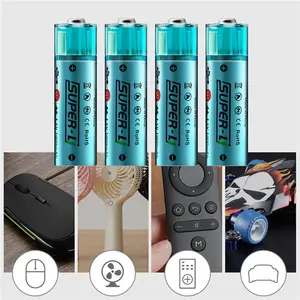 מכירה לוהטת ליתיום AA סוללה USB נטענת 1000mAh 1.5V סוללות