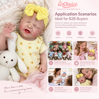 Poupées Reborn Réalistes de 20 pouces à Faible MOQ, Bébé Fille qui Pleure, Bouche Ouverte, Jouet en Silicone Fait Main, Certifiées CE CPC pour Grossistes en Cadeaux