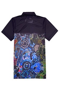 Camisas de Golf de Manga Corta para Hombre, con Logotipo Aborigen Impreso Digitalmente, Multicolores, Corte Regular, Antiarrugas, Tejido de Moda - Product Image 3