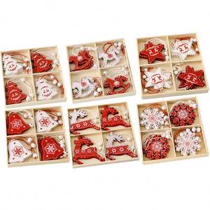 ACASA ARTO 2022 Árbol de Navidad Colgante Adornos de Papá Noel Juego de 12 Piezas con Impresión UV para Decoraciones de Regalo de Navidad - Product Image 4