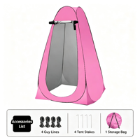 Tente de douche extérieure pliable multifonctionnelle, sans installation, ouverture rapide, toilettes portables, douche de camping et tente de change pour plus d'intimité