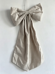 Lazo de tela extragrande para puerta, hecho a mano, para decoración navideña, corona de lazos grandes para puerta - Product Image 3