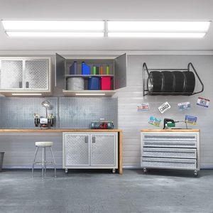 Luminaire LED ultra-plat 72W de 1,2 m pour plafond, idéal pour bureaux et ateliers, 5000LM, base métallique pour entrepôts - Product Image 5