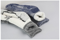 Chaussettes de sport longues en laine mérinos pour homme, épaisses, pour l'hiver, la course à pied, le fitness, le ski en plein air, anti-transpiration, anti-frottement