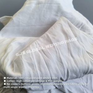 Chiffons de nettoyage en coton blanc 100% de qualité supérieure, 10 kg, absorbants pour l'huile et l'eau, sans métal, pour le nettoyage industriel et maritime - Product Image 4