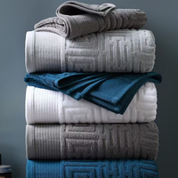 Luxury Hotel Grade 100% Cotton Bath Towels Thick Soft Absorbent Wholesale Custom Towel Set