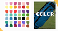 Sac de golf LUX sur mesure avec logo personnalisé, en cuir véritable, broderie, plusieurs couleurs disponibles