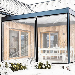 Bâche <span class=keywords><strong>de</strong></span> 0,35 mm avec fermeture éclair, accès facile, personnalisable, pare-soleil, imperméable et coupe-vent, version renforcée - Product Image 3