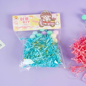 Creative Pom Pom Raffia <b>Paper</b> Shreds <b>Colorful</b> Gift Packaging Decorative Fillers For Home Protection - Product Image 4
