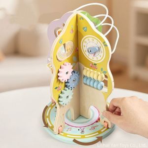 Blocs éducatifs amusants en forme d'arbre, cube d'activités en bois, jouets Montessori pour garçon et fille de 1 an, cadeaux d'anniversaire - Product Image 4