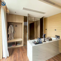 Villa en bois préfabriquée personnalisable de luxe, style chalet forestier, garantie 1 an, bois durable et imperméable pour complexe familial