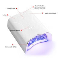 Nouvelle Lampe de Manucure Sans Fil à 45 Perles avec LOGO Personnalisé, Séchage Rapide, Lampe UV LED à Batterie pour Ongles en Gel, Sèche-Ongles