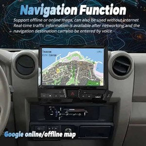 วิทยุติดรถยนต์ Carplay สำหรับ Toyota Land Cruiser LC76 ปี 2007-2025 ระบบ Android 14 เครื่องเล่นมัลติมีเดีย วิดีโอ GPS นำทาง จอสัมผัส สเตอริโอ - Product Image 5