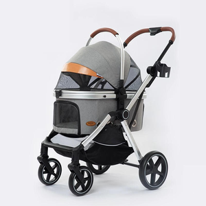 One-Button Automatic Large Space Dog Cart for Outdoor Shopping & Travel Pet Carriers Product - Product Image 2