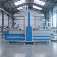 Machine de découpe de cuir automatique efficace à couteau chaud et à couteau oscillant avec PLC Ruida, projecteur de pompe et table à vide