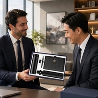 Coffret cadeau 2026, nouveau produit, carnet en cuir PU personnalisé et porte-cartes avec stylo, coffret cadeau avec stylo