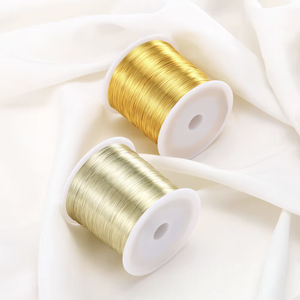 <span class=keywords><strong>Fil</strong></span> de cuivre couleur or 18 carats pour la fabrication de bijoux, <span class=keywords><strong>fil</strong></span> de perlage semi-flexible pour le bricolage, <span class=keywords><strong>fil</strong></span> de perlage pour perles, <span class=keywords><strong>fil</strong></span> artisanal - Product Image 1