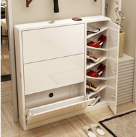 Armoire à chaussures en bois simple et minimaliste de haute qualité avec seau basculant prix de gros pour la maison et le salon scolaire