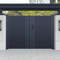 Portail électrique rétractable en aluminium pour villa, cour, portail moderne suspendu flottant, portail cantilever pour allée
