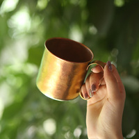Mug en titane 320 ml, mug à café de camping, tasse à eau avec logo personnalisé, tasse d'extérieur pour la randonnée, la cuisine et le backpacking