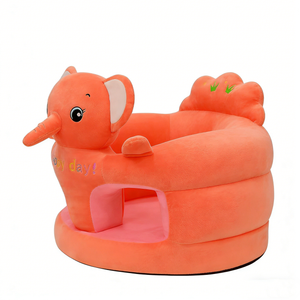 Asiento de aprendizaje para bebés con diseño de elefante personalizado, sofá de peluche para bebés con forma de elefante, silla de apoyo para sentarse para bebés, asiento de peluche para bebés con forma de elefante - Product Image 2