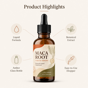 Gotas Líquidas de Extracto Herbal de Raíz de Maca para Uso Oral en Adultos - Apoyo para la Resistencia y la Energía - Product Image 3