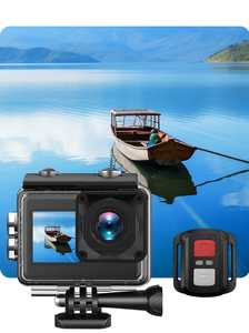 กล้องแอคชั่นกันน้ำ CMOS 4K HD บันทึกภาพมุมกว้าง 170 องศา สำหรับกิจกรรมกลางแจ้ง พร้อมอุปกรณ์เสริม หน้าจอ LCD หมุนได้ 2.0 นิ้ว ป้องกันการสั่นไหว - Product Image 4