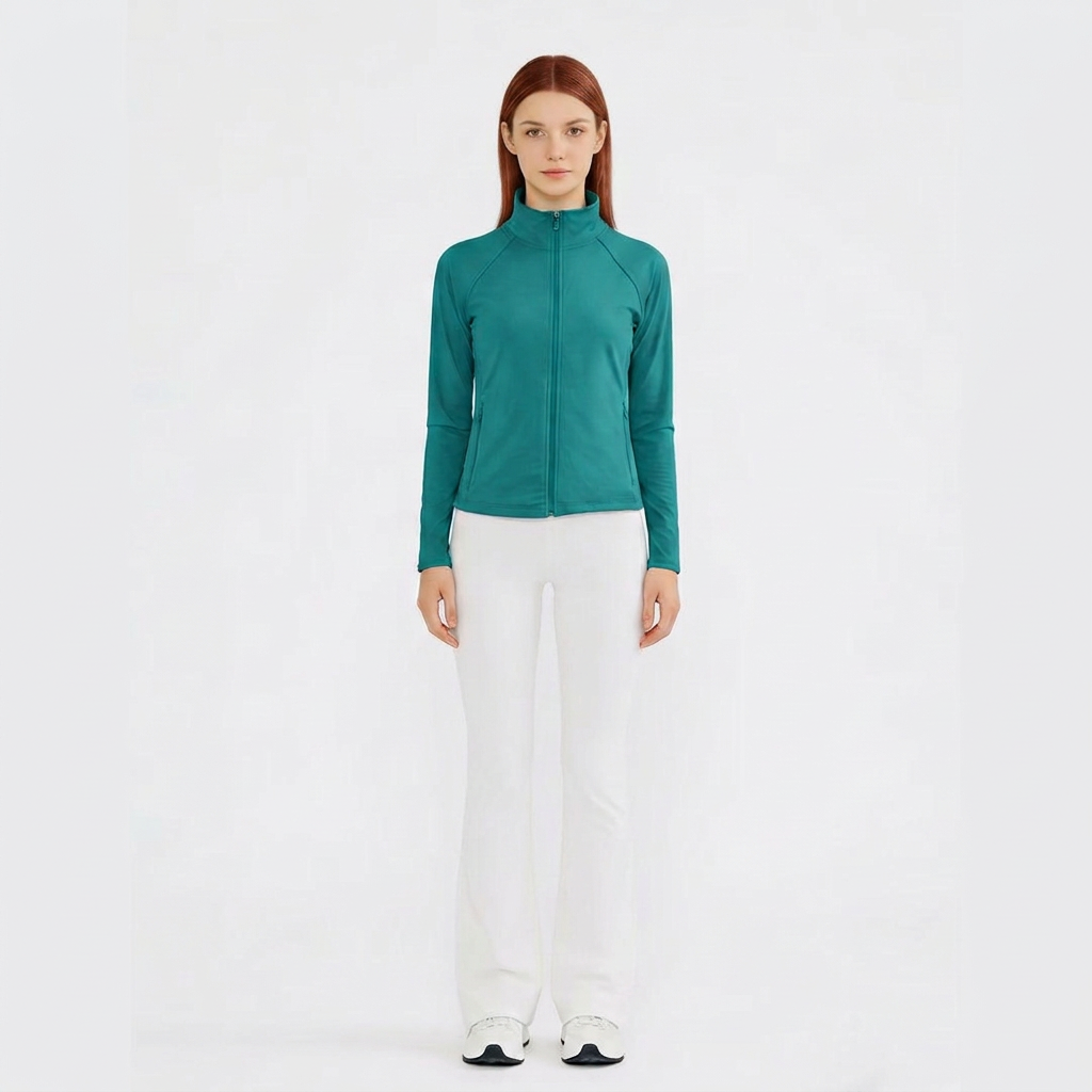 Latest Fashion Yoga Jacket High Quality Workout Gym Clothing Women Unisex Skinny Fit Long Sleeve Full Zip Lightweight Breathable