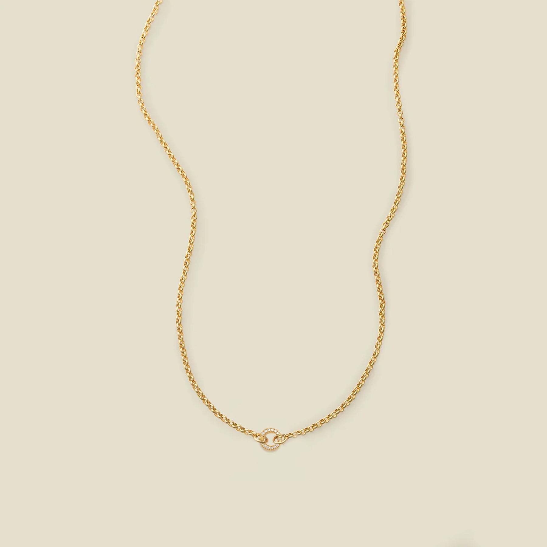 Round zirconium round pearl chain