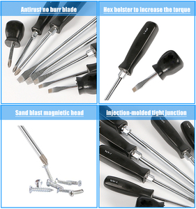 Tournevis manuel Qixin Factory personnalisé en PP noir avec poignée confortable et carte de couleurs, idéal pour un usage domestique - Product Image 4