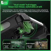 Manette de jeu mobile AB05 Type C RGB avec double déclencheur Hall, joystick turbo, manette de jeu légère pour jeux FPS Android et iOS