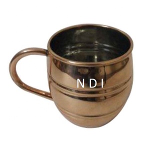 Conception de gravure forme personnalisée eau potable cuivre Mule Mule tasse profonde pure cuivre eau tasse avec poignée solide moscou Mule cuivre tasse - Product Image 4
