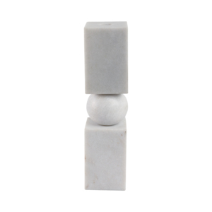 Portacandele Geometrico in Marmo, Candelabro Contemporaneo in Pietra per Centrotavola e Arredamento Casa - Product Image 1