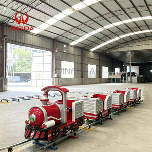Mini-<span class=keywords><strong>train</strong></span> <span class=keywords><strong>électrique</strong></span> de parc extérieur, locomotive rouge classique, machine de divertissement pour enfants, <span class=keywords><strong>train</strong></span> touristique - Product Image 2