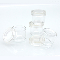 Échantillons sans colle récipient, bocaux en verre, conteneur de 6ml, sans cou, avec couvercle en silicone transparent, 1g, 5ml, 6ml, pièces