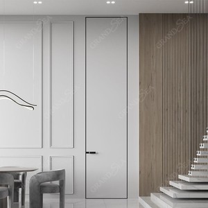 Fabrik preis Kunden spezifisches Design Unsichtbare Tür Trimless Holztür Innen Außen Weiß Versteckte Türen - Product Image 5